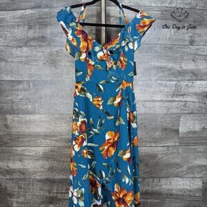 ByxBy Ruffle Shoulder Lined Mini Dress Size XS